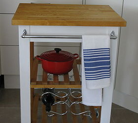ikea butchers trolley makeover, painted furniture, Finished and dressed towel rail added
