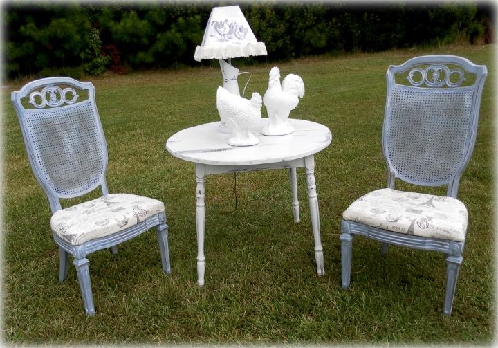bringing country french style to your home with upcycled finds, crafts, home decor, painted furniture, repurposing upcycling, Upcycled French Country Table and Chairs