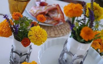 Fall Tablescape Using Marigolds