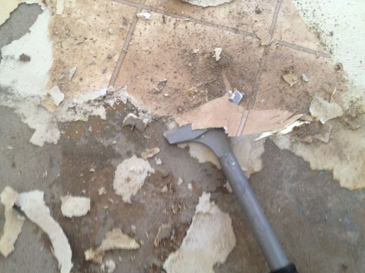 storage room, concrete masonry, flooring, home maintenance repairs, how to, I used an iron to help loosen the glue but still ended up using a blade scraper