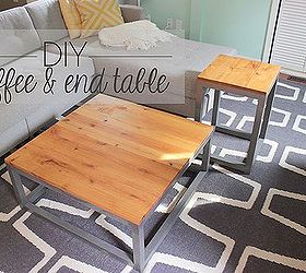 diy coffee end table, diy, home decor, how to, painted furniture, woodworking projects, Our final products based off of a 400 designer piece