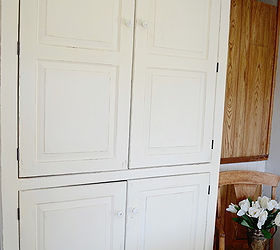 turning a bare wood cupboard into a painted and distressed pantry, closet, repurposing upcycling