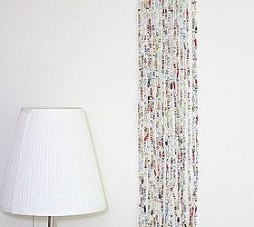 colorful recycled book bead curtain art, crafts, home decor, repurposing upcycling