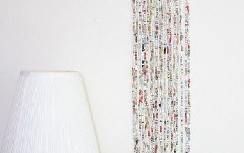 Colorful Recycled Book Bead Curtain Art