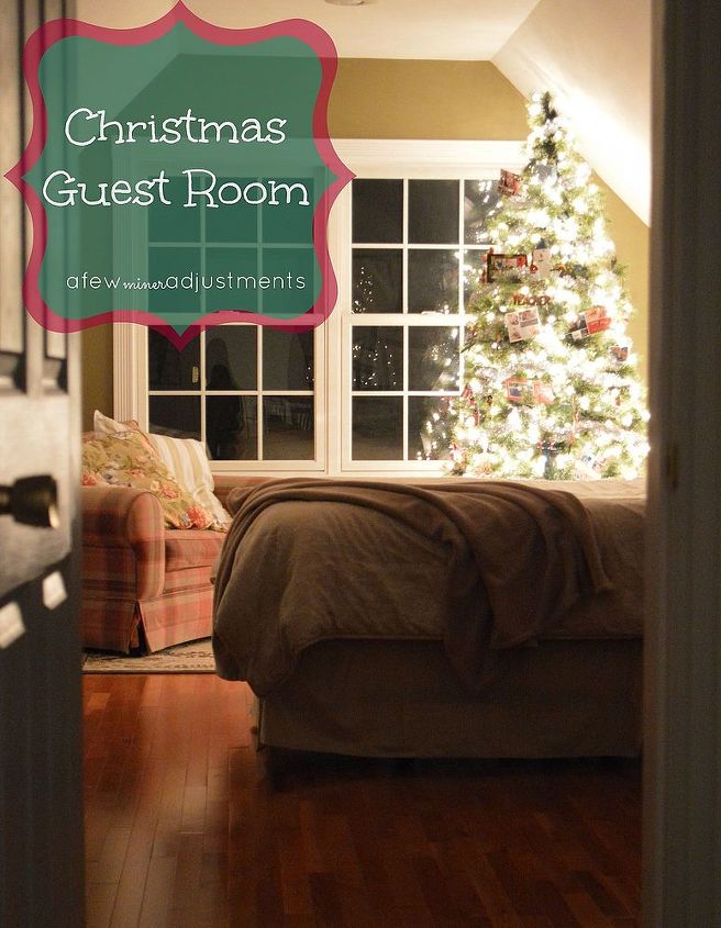 christmas guest room, bedroom ideas, christmas decorations, seasonal holiday decor