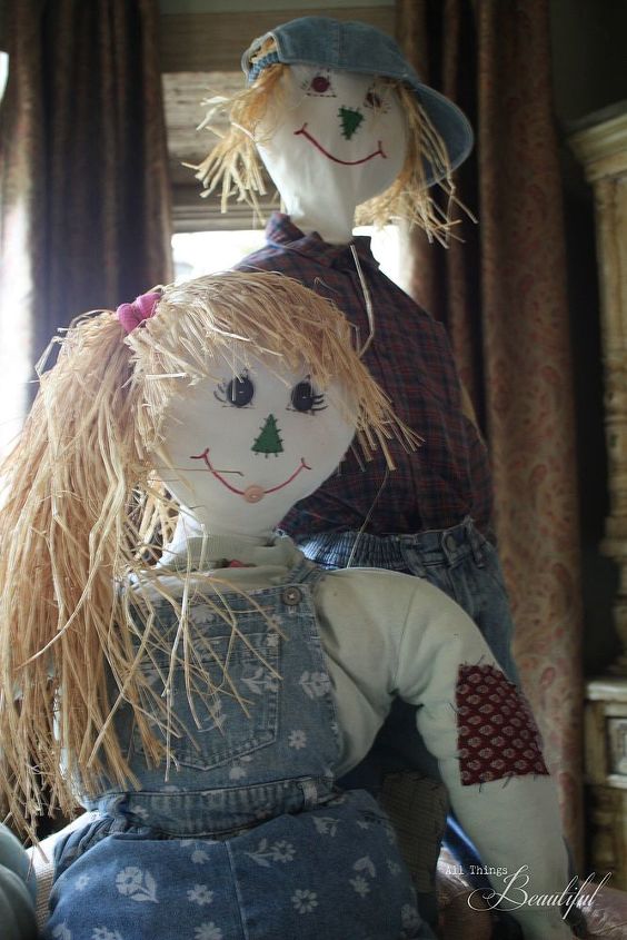 tabletop keepsake scarecrows diy, crafts, seasonal holiday decor