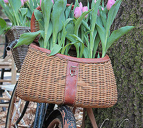 vintage bicycle planter for spring, gardening, repurposing upcycling