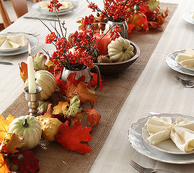 our thanksgiving table, seasonal holiday d cor, thanksgiving decorations, The berry sprigs and pumpkins were purchased at a local decorating store