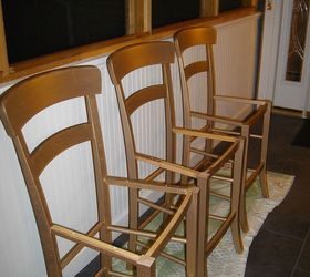 counterstools before and after, painted furniture, shabby chic, Going gold