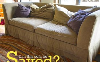 Ahorro de bricolaje fácil para un sofá viejo y cansado