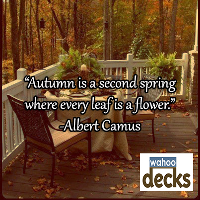 what s your favorite thing about fall, decks