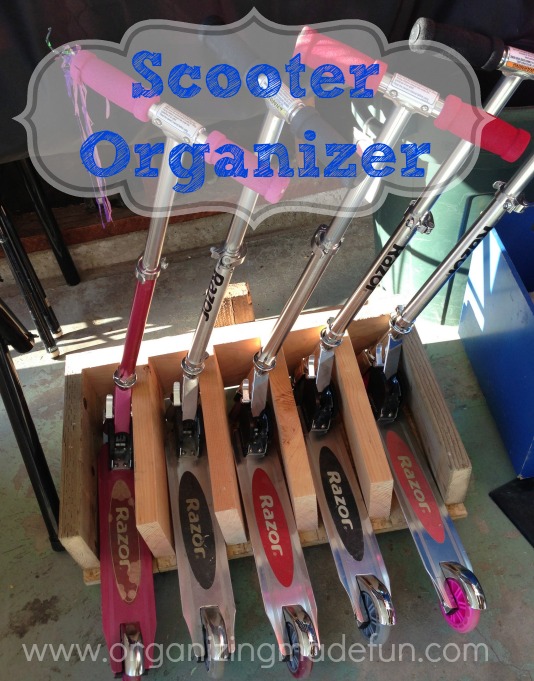 scooter stand organizer, garages, organizing, woodworking projects