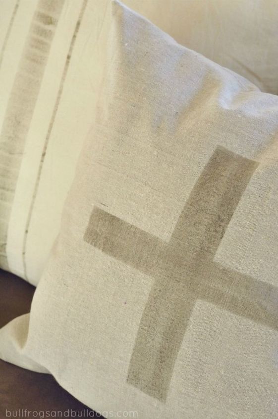 diy faux grain sack pillows, home decor, Faux Grain Sack Pillows