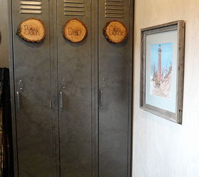 galvanized lockers, painted furniture, rustic furniture, after the makeover