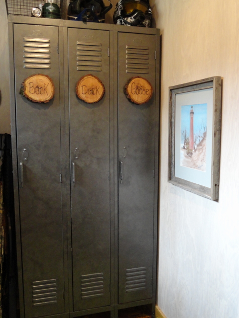 galvanized lockers, painted furniture, rustic furniture, after the makeover
