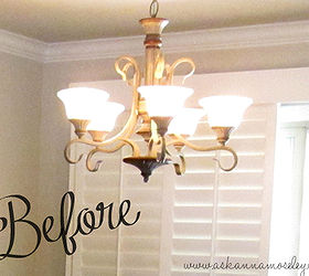 simple and inexpensive chandelier makeover, lighting, painting
