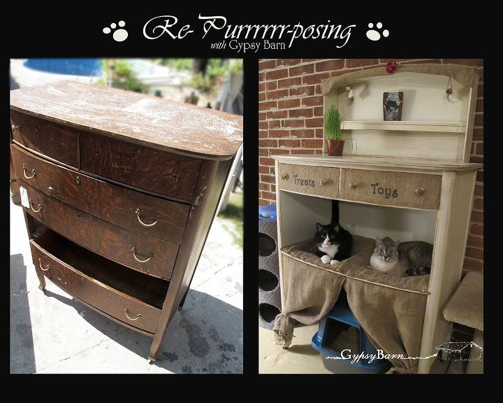 cat condo from destroyed dresser re purrrr posed feline heaven, Such a fun project