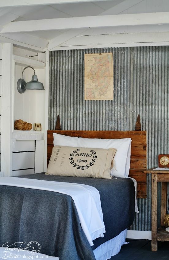 an ancient farmhouse shed becomes a cottage style guest room, bedroom ideas, home decor