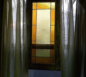 cabinet door, crafts, doors, home decor, repurposing upcycling, window treatments, During the morning time I enjoy seeing the sun come up through the color windows