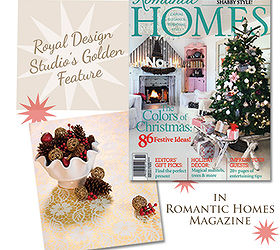 romantic homes deck the halls with gold stencils, painting, seasonal holiday decor, Romantic Homes shows how to deck the halls with gold stencils