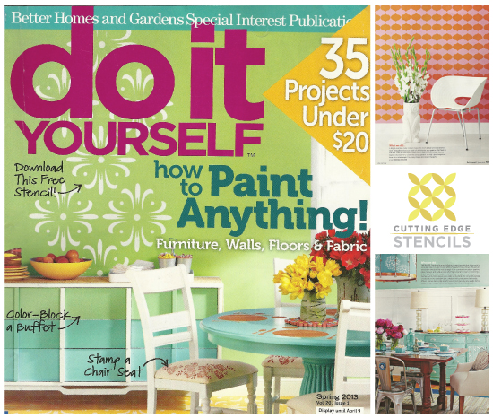check us out in diy magazine, Cutting Edge Stencils featured in DIY Magazine