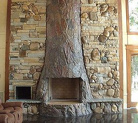 lake house tour in seven points texas, curb appeal, fireplaces mantels, home decor, 20 stone fireplace