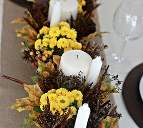 teal amp yellow fall tablescape, seasonal holiday decor, Teal Yellow Fall Tablescape