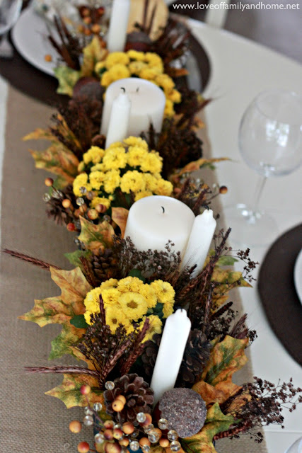 teal amp yellow fall tablescape, seasonal holiday decor, Teal Yellow Fall Tablescape