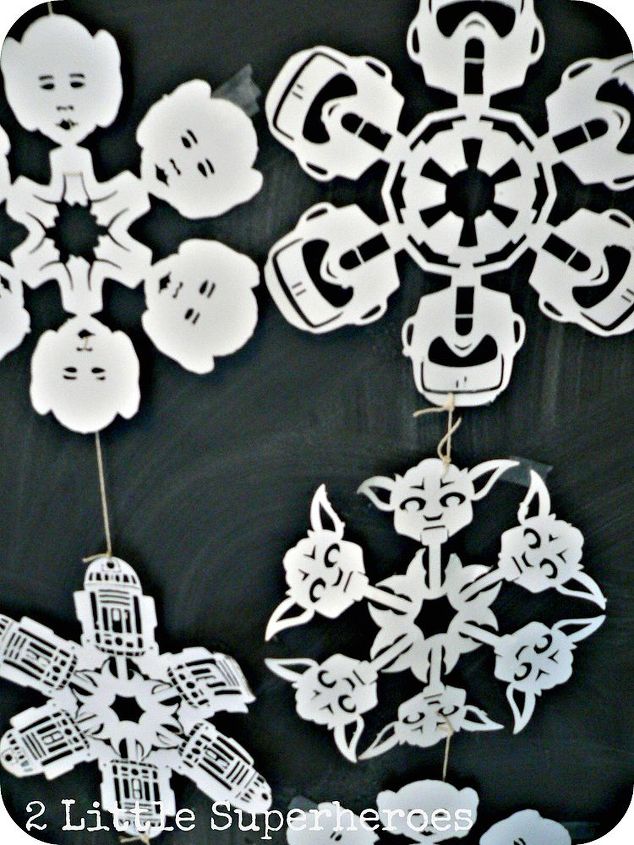 star wars snowflakes, christmas decorations, crafts, seasonal holiday decor