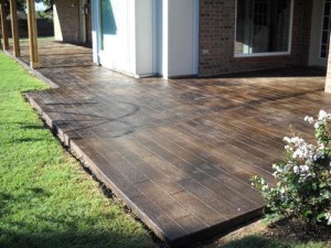 hot patio trends for 2013, decks, outdoor furniture, outdoor living, patio, Stamped concrete can even be made to resemble wood planks