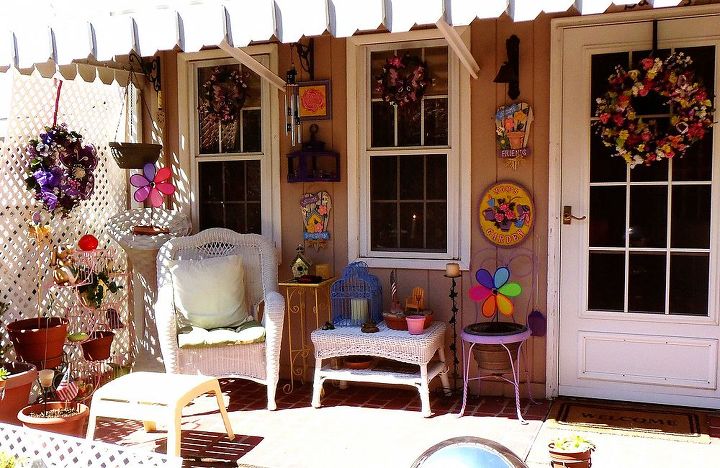 our colorful patio, crafts, outdoor living, painting, patio