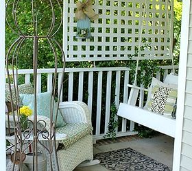 time to get the front porch ready for summer, curb appeal, outdoor living, porches, I have created a little conversation area in this small corner of my front porch