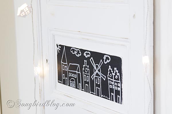 kitchen organization with a chalk board vintage door, chalkboard paint, crafts, diy, home decor, kitchen design, repurposing upcycling, My Dutch identity coming through