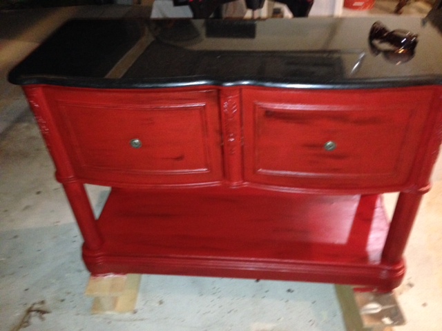 beautiful chalk paint furniture by hello i live here, chalk paint, painted furniture, This beautiful piece was completed for a lovely couple here in the St Louis area She is a lover of all things red and was very happy when she picked up her hand painted treasure