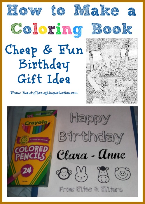 personalized coloring book from family photos, crafts