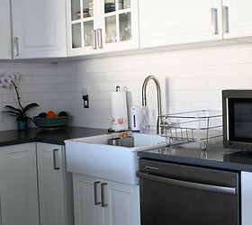 diy ikea kitchen white and gray, diy, home improvement, kitchen design, Not everyone can have a huge kitchen with all the bells and whistles It is a small space but the small touches make a huge difference
