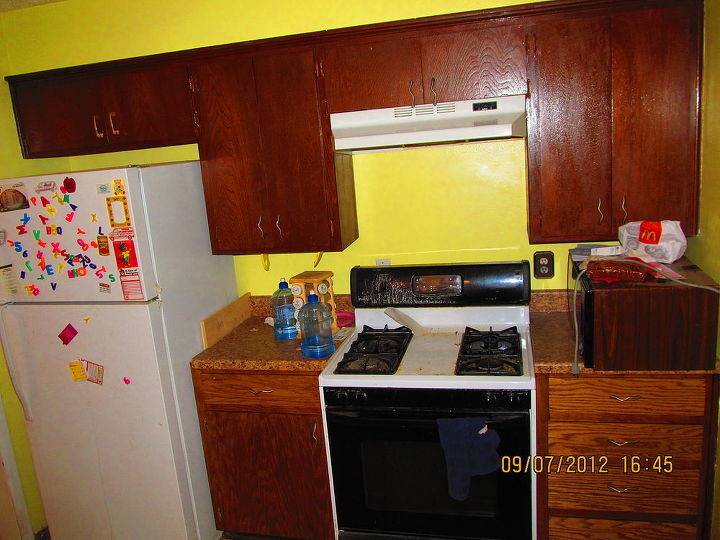 small kitchen make over, home decor, home improvement, kitchen cabinets, woodworking projects, counter top is a little short