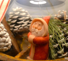 seasonal cloche lamp, christmas decorations, lighting, seasonal holiday decor, Dressed up for Christmas