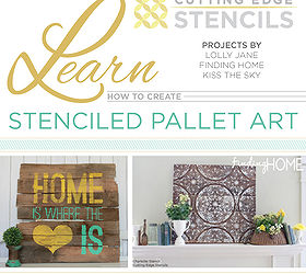 how to create stenciled pallet art, crafts, painting, pallet, repurposing upcycling