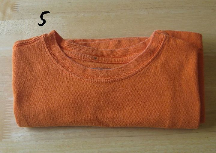 how to fold and organize your t shirts, organizing, Fold the tee in half again