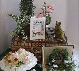 mini garden in a book, crafts, home decor, Used with tablescape for secret garden tea party