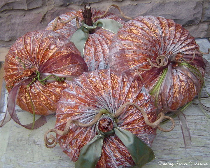 fall pumpkins from dryer vents, repurposing upcycling, seasonal holiday d cor