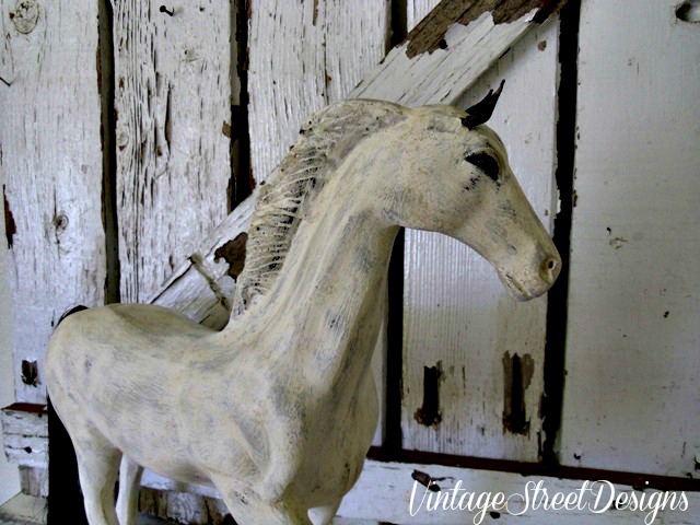 painted horse using cece caldwell s chalk clay paints, painting, repurposing upcycling, Waxing cream for protection