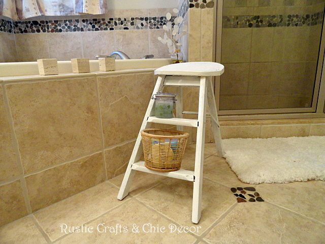 a step ladder for a bathroom stool, bathroom ideas, home decor, spas