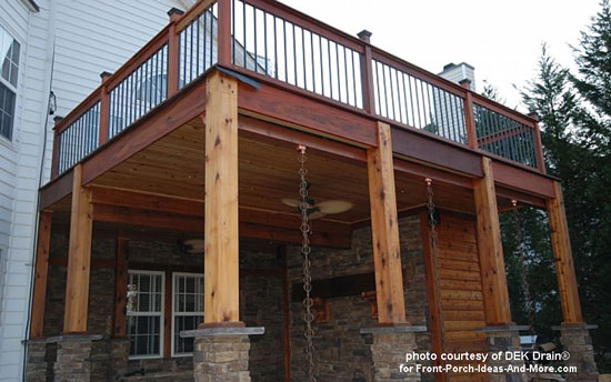 waterproof your deck floor, decks, home maintenance repairs, outdoor living, patio, porches, A beautiful waterproofed ceiling on a deck