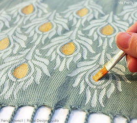 create beautiful stenciled scarves for gifts or for yourself, crafts, painting, Stenciling fabric has never been easier