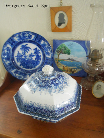 what s the difference between cottage and country decorating, home decor, These pieces were in my grandmother s transfer ware collection We are a family of antique nuts Including me