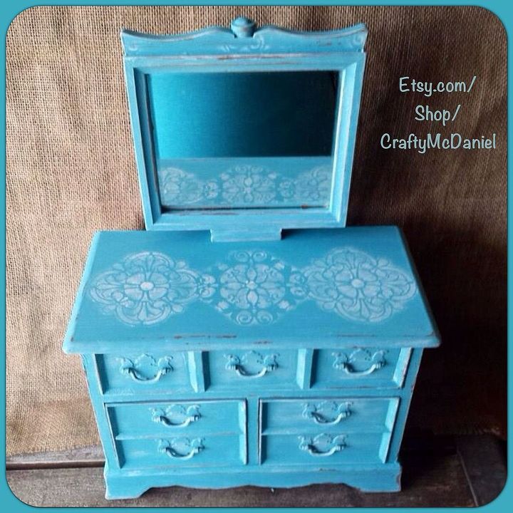 vintage dresser style jewelry box, chalk paint, crafts, painted furniture, repurposing upcycling