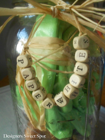 the gardener s mason jar gift, crafts, gardening, mason jars, I added the letters to some raffia and tied it around the top of the jar More on the blog