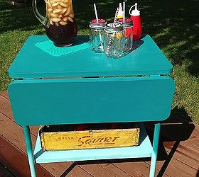 diy outdoor entertaining cart, outdoor furniture, outdoor living, painted furniture, Great for serving outdoors